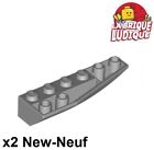 Lego - 2x Wedge Inverted 6x2 Right Grey/Light (B) . Gray 41764 New