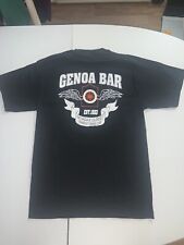 VTG The Genoa Bar Nevada's Oldest Thirst Parlor Sz Med. Black 100% Cotton Tee