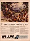 Print Ad Willys Jeep 1943 WW2 Navy Seabees Full Page Large Magazine 10.5