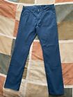 AG the everett in blue sueded stretch sateen pants 36 x 34 mens NEW