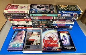 Vintage 80s Horror VHS LOT (28 tapes) Rare B-Movie Cult Gore Slasher Sci-Fi SOV