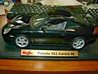 1998 Maisto Porsche 911 Carrera 4S 1/18th scale diecast model Black