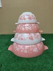 Pyrex Pink & White Gooseberry Cinderella Mixing Bowls (BFEB-05-043)