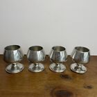New ListingSet of 4 Vintage Revere Pewter Mini Goblet Cordial Shot 2 Inch As Is