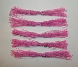5 Custom Made Silicone Spinnerbait Skirts(Cotton Candy)-Bass Fishing-Fishing-NEW