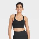 Women's Sculpt High Support Embossed Sports Bra - All In Motion Black L
