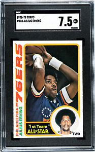 1978-79 Topps Julius Erving Philadelphia 76ers #130 SGC 7.5 HOF Vintage