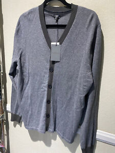 CALIBRATE Men's Size L Gray Button Cardigan Sweater - NEW
