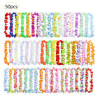 50pcs Thickened Hawaiian Leis Floral Necklace for Hula Dance Luau Party Favors