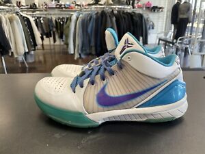 Nike Zoom Kobe 4 Protro Draft Day Hornets Size 10 AV6339 100 BLUE WHITE PURPLE