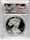 2021 W PROOF SILVER EAGLE TYPE 1 FIRST STRIKE PCGS PR70 EAGLE FLAG LABEL