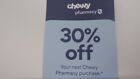 New ListingCHEWY COUPON 30% off PHARMACY ORDER, Exp. 5/31/24, Pet, dog, cat