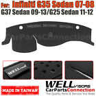 Wellvisors Dash Mat Dashboard Cover For Infiniti 07-13 G35 Sedan G37 G25 Black