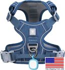 Blue,XL Dog Harness for Large Dogs with Pet ID Tag,No Pull,Easy Control Handle