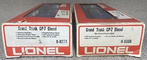 Lionel Grand Trunk GP-7 Diesel - 6-8353, 6-8356 In Original Box O Gauge