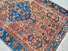 4x6 Heriz rug, Antique 4x6 persian rug, Vintage 4x6 turkish rug, Afghan rug wool