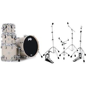 PDP Concept Maple 4-piece Shell Pack and Hardware Bundle - Twisted Ivory