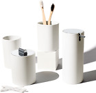 New ListingSleek 4 Pcs White Bathroom Accessories Set Complete. White Bathroom Decor Sets.