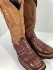 Cowtown Alligator Boots Men Size 12 Brown Exotic Leather Western Vintage USA