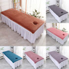 NEW SPA Massage Bed Table Cover Sheet Velvet Beauty Lace Trim sheet with Hole