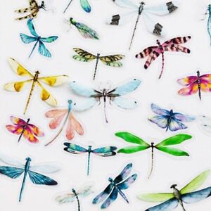 40pcs Insects Dragonfly Butterfly PVC Decorative Stickers Specimen Scrapbooking
