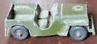 Tootsie Toy Diecast Toy Car Green Army Jeep Made in Chicago USA 2 & 1/2 inches