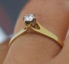 Estate Vintage Jewelry 18K Solid Gold Ring Natural Diamond Art Jewellery 8