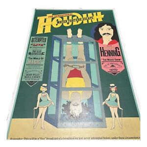 Rare Vintage Original Doug Henning Houdini Illusion Poster Plaque Mounted 1970s