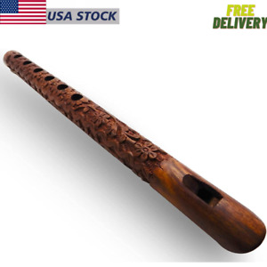 New ListingMouth Woodwind Flute Wooden Traditional Hand Carved, Great Sound, 13 Inch