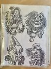 Vintage Tattoo Flash, Black And White, 9” X 11”, Lot Of 116, Laminated Sleeves