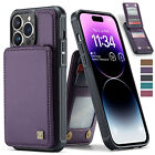 For iPhone 15 Pro Max 14 13 12 11 RFID Blocking Card Holder Wallet Leather Case