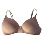 Victoria's Secret T Shirt Lightly Lined Wireless Bra Nude Tan Women Size 36C