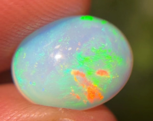 2.40 Cts Natural Ethiopian Opal Cabochon 16X9 MM AAA Grade Welo Opal Fire Opal
