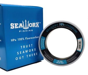 Seaworx Fluorocarbon Leader Freshwater & Saltwater Fishing Line (25yd or 100yd)