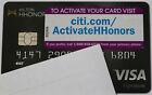 Expired Citi Hilton Hotel Visa Signature Credit Card with Sticker