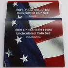 2021 P & D US Mint Uncirculated UNC Clad Complete Coin Sets w COA #47041Y
