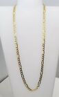 100% Real 10k Yellow Gold Figaro Link Chain Necklace 5MM Chain Unisex