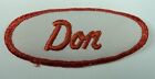 Embroidered Name Tag Patch - Don