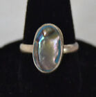 Vintage Abalone Sterling Silver Ring Size 6.5 R15