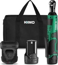 KIMO Cordless Electric Ratchet Wrench Set, 40 Ft-lbs, 400 RPM, 3/8