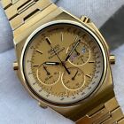 Vintage Seiko Speedmaster chronograph Tachymeter Gold Quartz Watch 7A38-7000