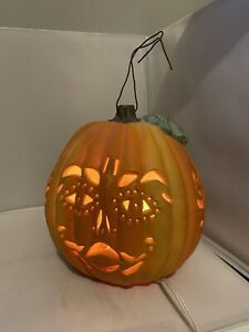 1996 Matrix Foam Jack O Lantern Pumpkin Carved Design Halloween Light Up Tested