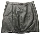 Forever 21 Short Vegan Faux Leather Black Mini Skirt Zip Back Size Medium