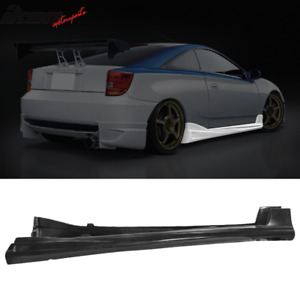 Fits 00-05 Toyota Celica VIP Style Side Skirts Unpainted Black PU