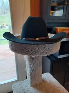 Cody James 3X Range Rider Black Wool Blend  Banded Cowboy Hat Men’s Size 7  3/8.