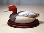 Vintage Canvasback Porcelain Duck 1983 Andrea By Sadek With Wooden Stand
