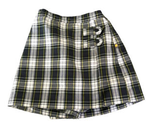 Dennis Girls H6 6 Plus Plaid Double Tab Pleat Skort Catholic School Uniform
