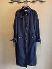 LONDON FOG black quilted removable lining trench coat sz M