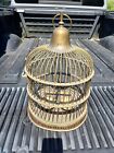 Large Solid Brass Bird Cage 18