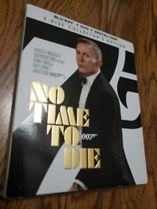 No Time to Die 007 3 Disc Collector's Edition Blu-Ray + DVD + Digital Code New
